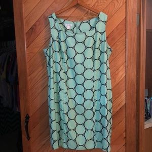 DressBarn mint green and black dress